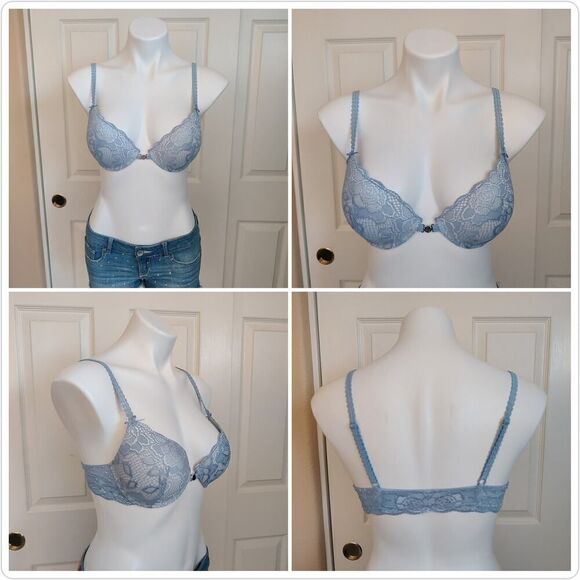 Pair of La Vie en Rose lace overlay bras sz 34C - Picture 3 of 8